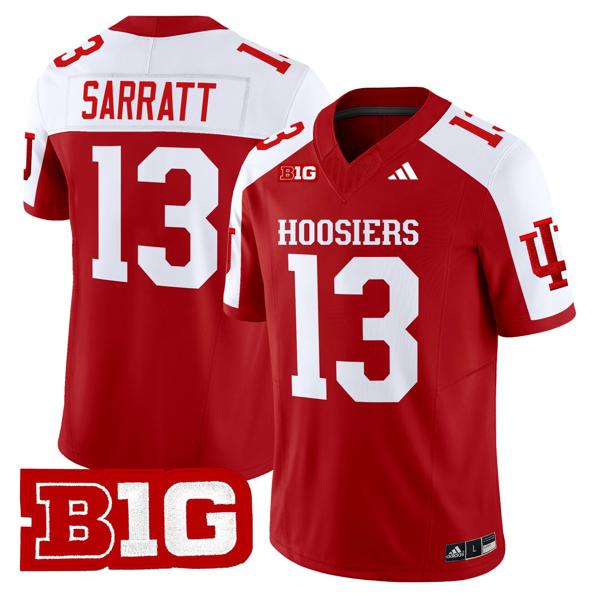 Men Indiana Hoosiers #13 Sarratt Red 2024 Vapor Limited NCAA Jersey